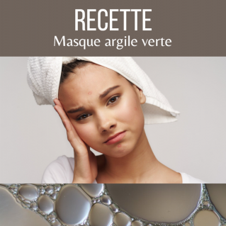 Recette masque argile verte acné