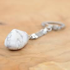 Porte clé Howlite - Relaxation & Stabilité